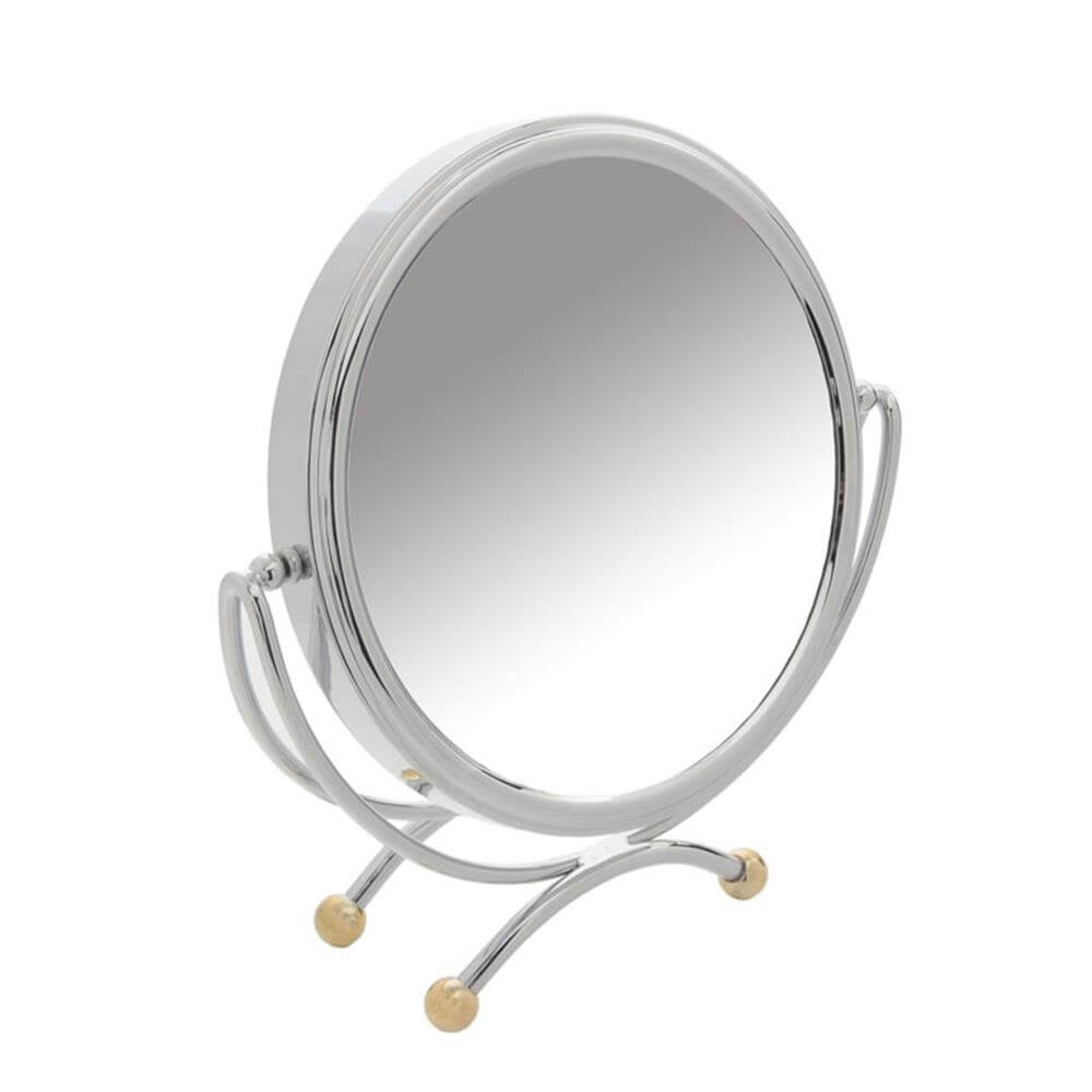 Danielle Chrome & Gold Table Mirror